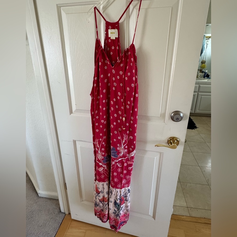 Maeve Red and White Patterned Dress